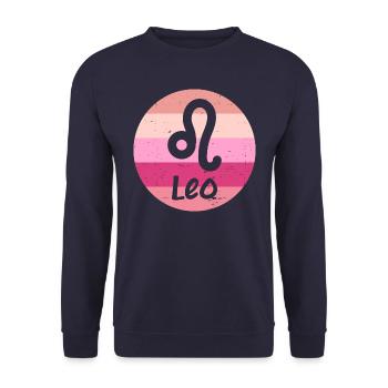 Zodiac sign Leo - Unisex Sweatshirt - navy - Front - Alina (178cm) & Michal (187cm)