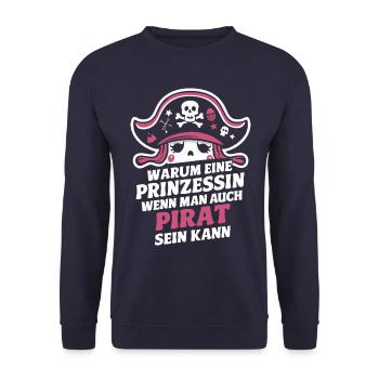 Pirate Carnaval Carnaval Déguisement - Sweat-shirt Unisexe - marine - Devant - Alina (178cm) & Michal (187cm)