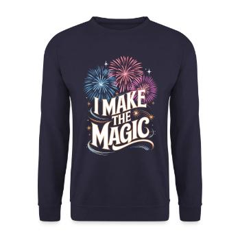 Pyrotechnics Fireworks Pyrotechnics - Unisex Sweatshirt - navy - Front - Alina (178cm) & Michal (187cm)