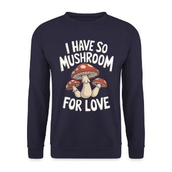 Mushroom Mushrooms Funghi Mushroom - Unisex Sweatshirt - navy - Front - Alina (178cm) & Michal (187cm)