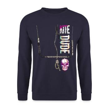 kitesurfing kite dude - Unisex Sweatshirt - navy - Front - Alina (178cm) & Michal (187cm)