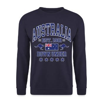 Australia - Unisex Pullover - Navy - Vorne - Alina (178cm) & Michal (187cm)