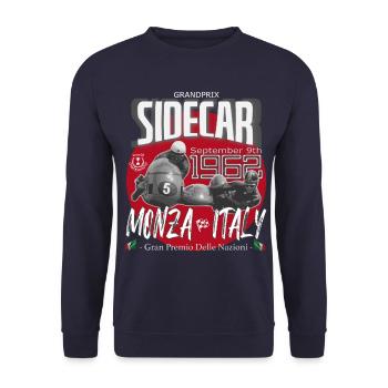 side-car grand-père - Sweat-shirt Unisexe - marine - Devant - Alina (178cm) & Michal (187cm)