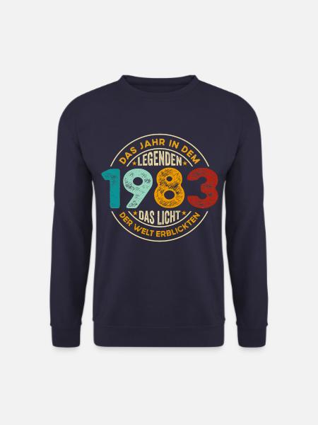 Geburtstag Legenden 1983 Jahrgang 1983 Geschenk - Unisex Pullover - Navy