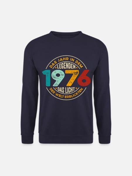 Geburtstag Legenden 1976 Jahrgang 1976 Geschenk - Unisex Pullover - Navy