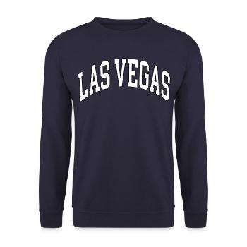 Las Vegas - Unisex Sweatshirt - navy - Front - Alina (178cm) & Michal (187cm)