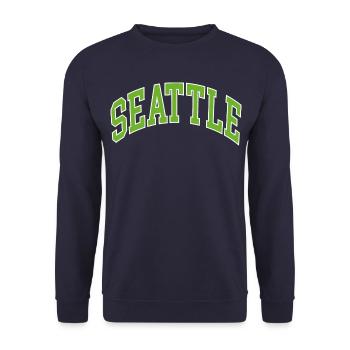 Seattle - Unisex Pullover - Navy - Vorne - Alina (178cm) & Michal (187cm)