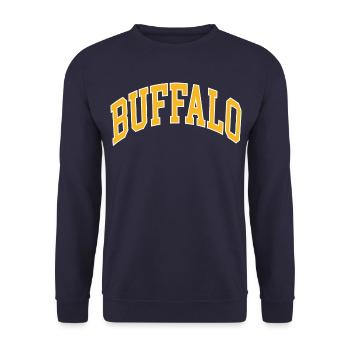 Buffalo - Unisex Pullover - Navy - Vorne - Alina (178cm) & Michal (187cm)
