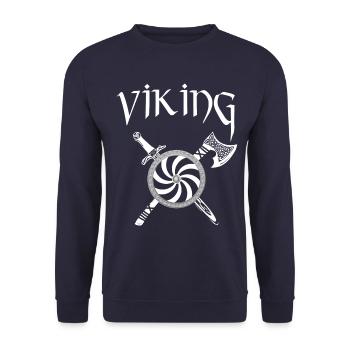 Vikings Viking - Sweat-shirt Unisexe - marine - Devant - Alina (178cm) & Michal (187cm)