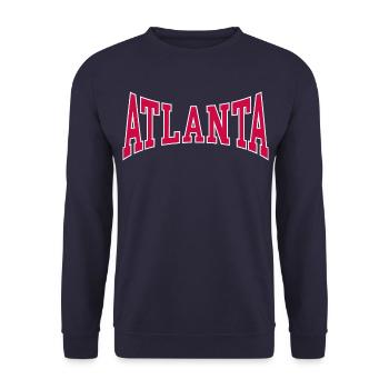 Atlanta - Unisex Pullover - Navy - Vorne - Alina (178cm) & Michal (187cm)
