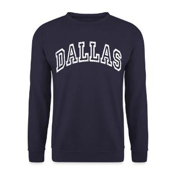 Dallas - Unisex Sweatshirt - navy - Front - Alina (178cm) & Michal (187cm)
