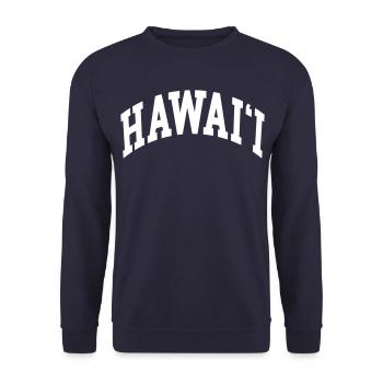 Hawaii - Unisex Sweatshirt - navy - Front - Alina (178cm) & Michal (187cm)