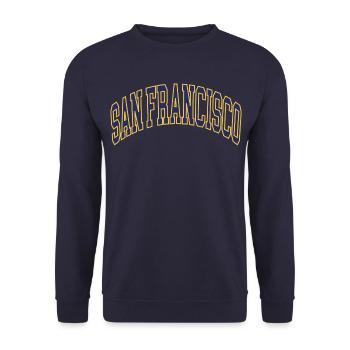 San Francisco - Unisex Pullover - Navy - Vorne - Alina (178cm) & Michal (187cm)