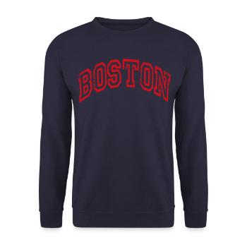 Boston - Unisex Sweatshirt - navy - Front - Alina (178cm) & Michal (187cm)
