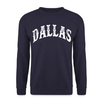 Dallas - Unisex Sweatshirt - navy - Front - Alina (178cm) & Michal (187cm)