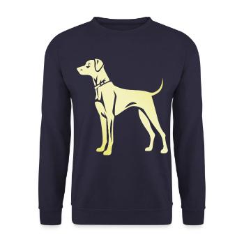 Silhouette de chien dogue allemand - Sweat-shirt Unisexe - marine - Devant - Alina (178cm) & Michal (187cm)