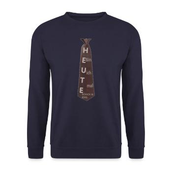 Heute bin ich mal Schick & Edel - Unisex Pullover - Navy - Vorne - Alina (178cm) & Michal (187cm)