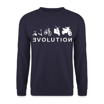 Evolution Biker 2-Motorcycle Cross Enduro - Unisex Sweatshirt - navy - Front - Alina (178cm) & Michal (187cm)
