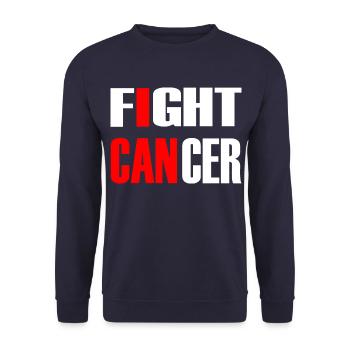 Combattre le cancer 2- Lutte contre le cancer - Sweat-shirt Unisexe - marine - Devant - Alina (178cm) & Michal (187cm)