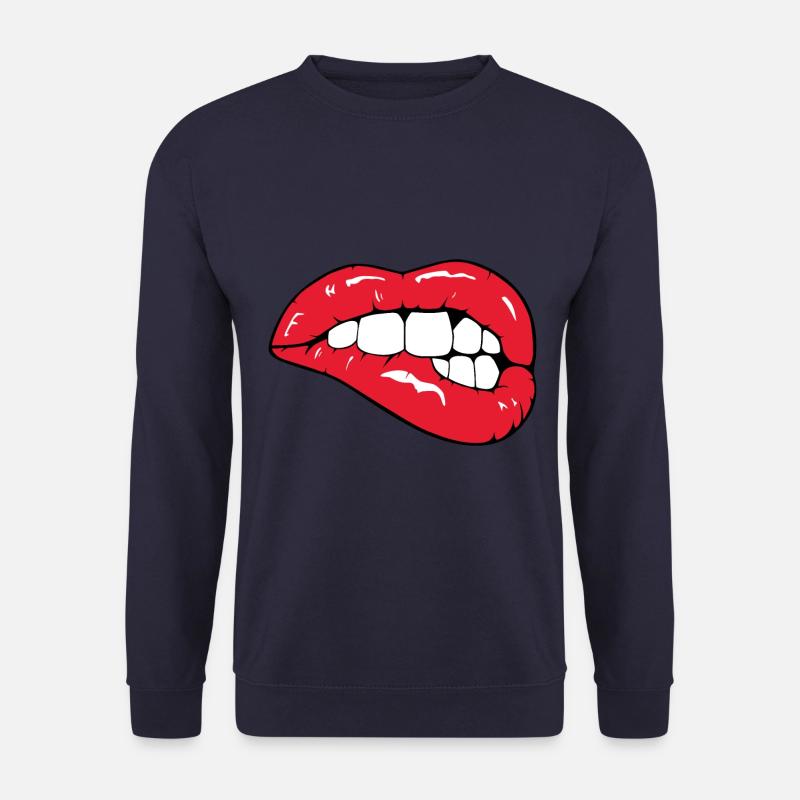 rote Lippen - Unisex Pullover - Navy