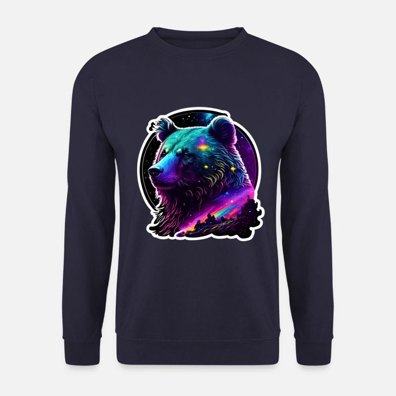 Psychedelic Bear - Unisex Pullover - Navy