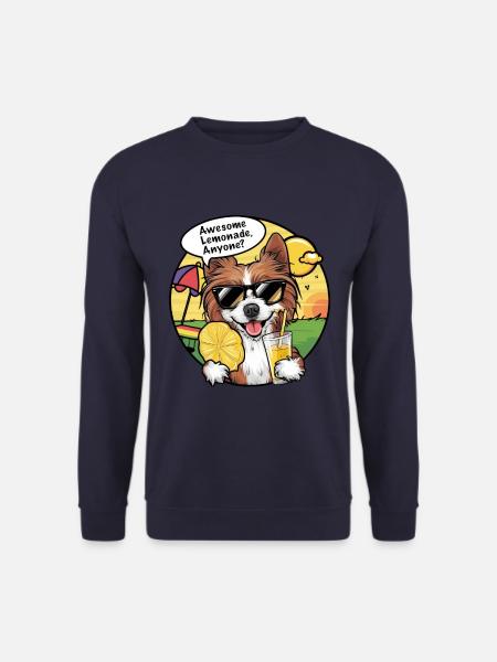 Lion with lemonade - Unisex Sweatshirt - navy
