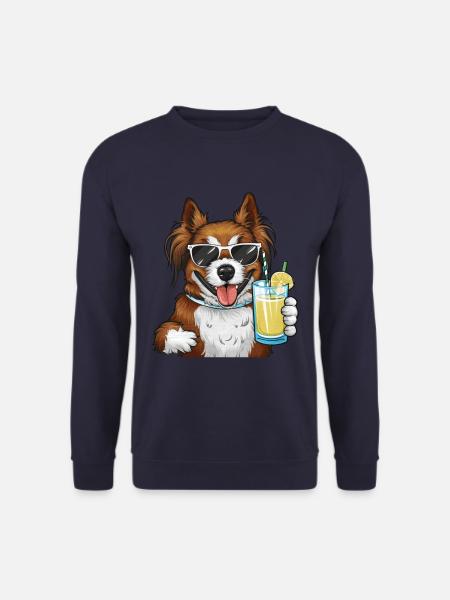 Lion with lemonade - Unisex Sweatshirt - navy