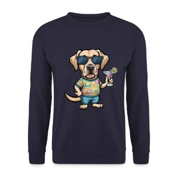 Mignon Labrador Retriever - Sweat-shirt Unisexe - marine - Devant - Alina (178cm) & Michal (187cm)