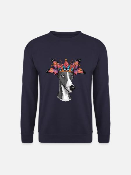 Carton Windhund mit Schmetterling - Unisex Pullover - Navy