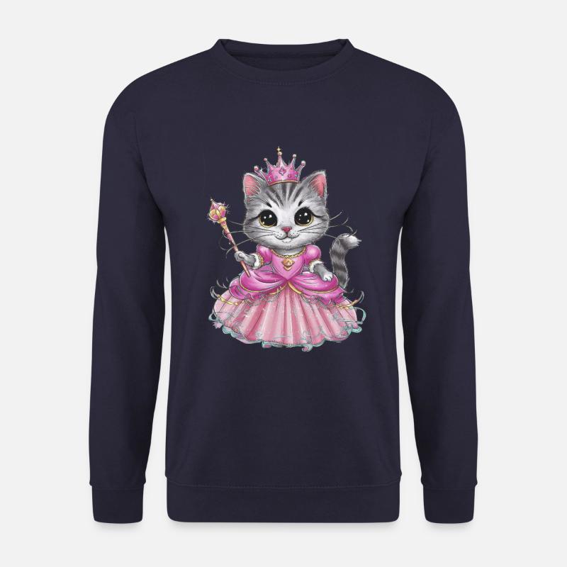 Chat en robe de princesse - Sweat-shirt Unisexe - marine