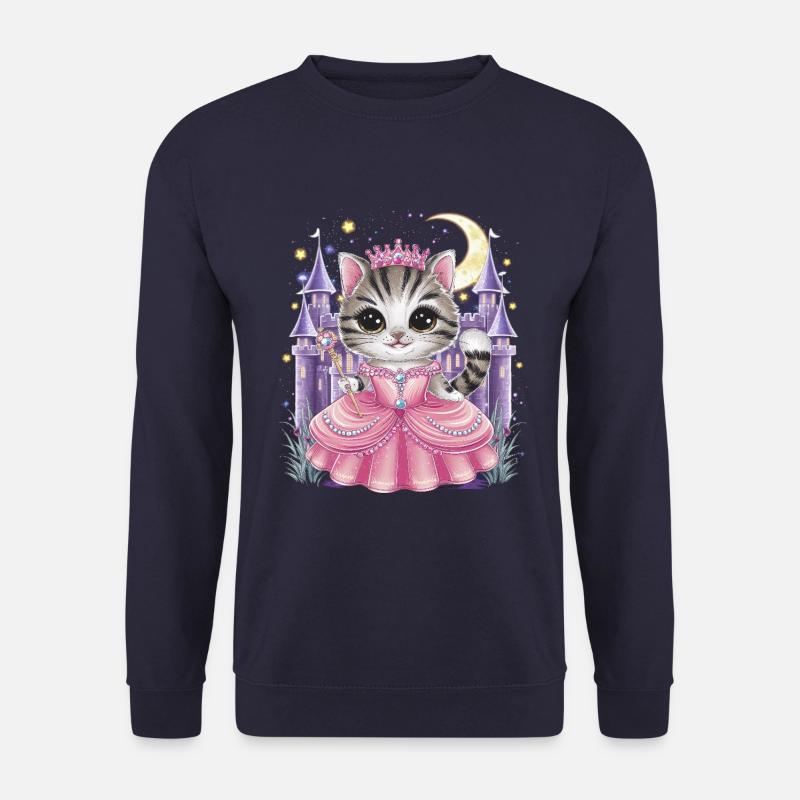 Chat en robe de princesse - Sweat-shirt Unisexe - marine