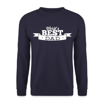 World best Dad 2- Welt bester Vater - Unisex Pullover - Navy - Vorne - Alina (178cm) & Michal (187cm)
