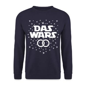 04 Das Wars JGA Eheringe Ringe ewige Liebe - Unisex Pullover - Navy - Vorne - Alina (178cm) & Michal (187cm)