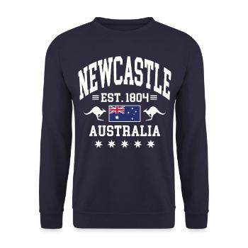 Newcastle - Unisex Sweatshirt - navy - Front - Alina (178cm) & Michal (187cm)