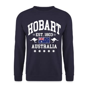 Hobart - Unisex Pullover - Navy - Vorne - Alina (178cm) & Michal (187cm)