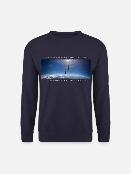 Reaching for the clouds Skydiving Design Shirt - Unisex Pullover - Navy