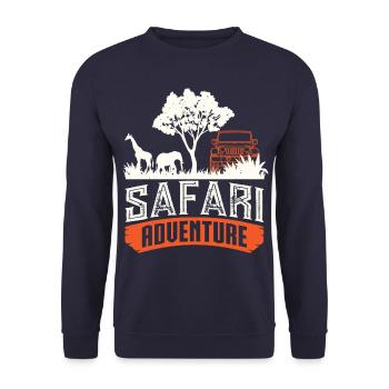 Safari Big Five - Sweat-shirt Unisexe - marine - Devant - Alina (178cm) & Michal (187cm)