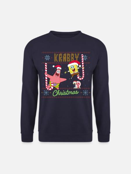 SpongeBob Schwammkopf Krabby Christmas - Unisex Pullover - Navy