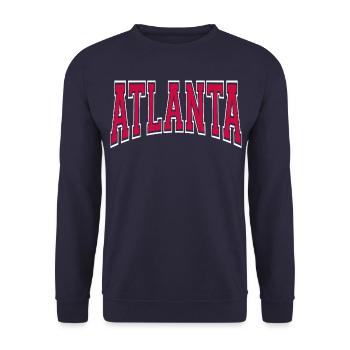 Atlanta - Unisex Pullover - Navy - Vorne - Alina (178cm) & Michal (187cm)