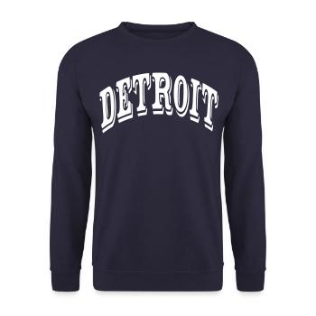 Detroit - Unisex Sweatshirt - navy - Front - Alina (178cm) & Michal (187cm)