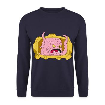 Teenage Mutant Ninja Turtles Krang Costume - Unisex Sweatshirt - navy - Front - Alina (178cm) & Michal (187cm)