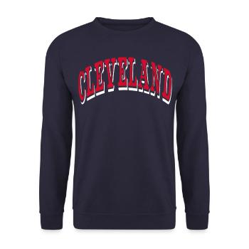 Cleveland - Unisex Sweatshirt - navy - Front - Alina (178cm) & Michal (187cm)