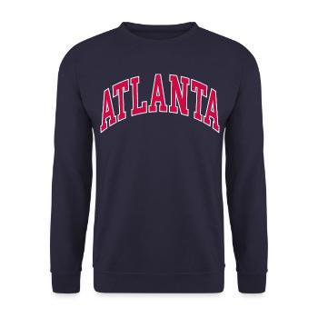 Atlanta - Sweat-shirt Unisexe - marine - Devant - Alina (178cm) & Michal (187cm)