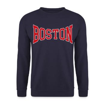 Boston - Unisex Sweatshirt - navy - Front - Alina (178cm) & Michal (187cm)
