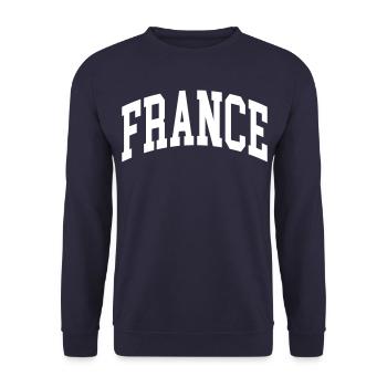 France - Unisex Pullover - Navy - Vorne - Alina (178cm) & Michal (187cm)
