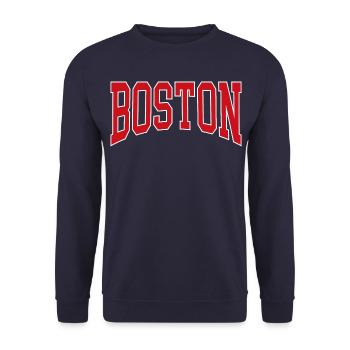 Boston - Unisex Sweatshirt - navy - Front - Alina (178cm) & Michal (187cm)