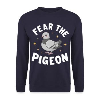 Pigeon Pigeons Animal Oiseau - Sweat-shirt Unisexe - marine - Devant - Alina (178cm) & Michal (187cm)