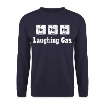 Lachgas - Unisex Pullover - Navy - Vorne - Alina (178cm) & Michal (187cm)