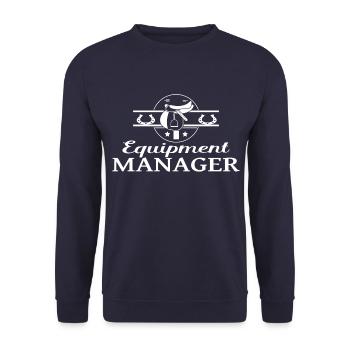 Equipment Manager Pferde Dressur 2 - Unisex Pullover - Navy - Vorne - Alina (178cm) & Michal (187cm)