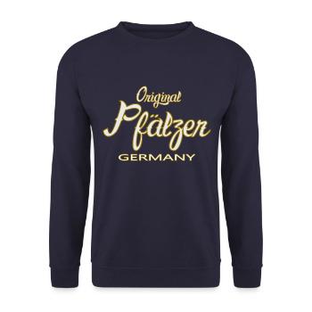 Original Pfälzer Germany T Shirt - Unisex Pullover - Navy - Vorne - Alina (178cm) & Michal (187cm)
